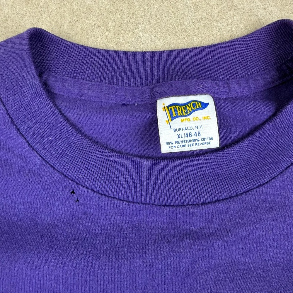Vintage Minnesota Vikings NFL Single Stitch Tee Mens XL Purple USA‎ Made - Picture 3 of 7